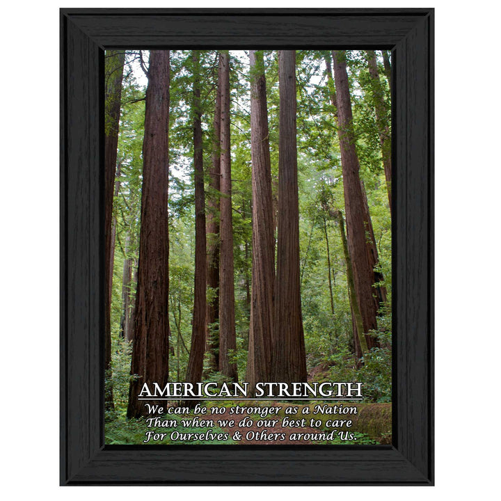 American Strength 1 Black Framed Print Wall Art