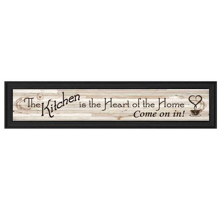 Kitchen Is The Heart of The Home 1 Black Framed Print Kitchen Wall Art