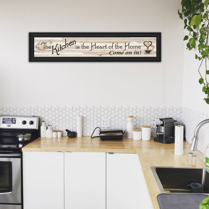 Kitchen Is The Heart of The Home 1 Black Framed Print Kitchen Wall Art