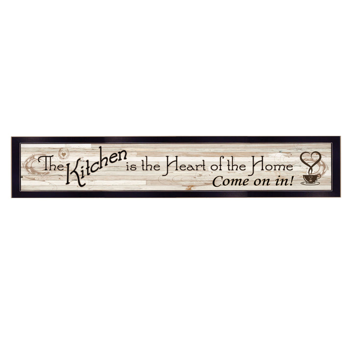 Kitchen Is The Heart of The Home 2 Black Framed Print Kitchen Wall Art