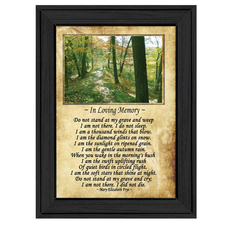 In Loving Memory 1 Black Framed Print Wall Art