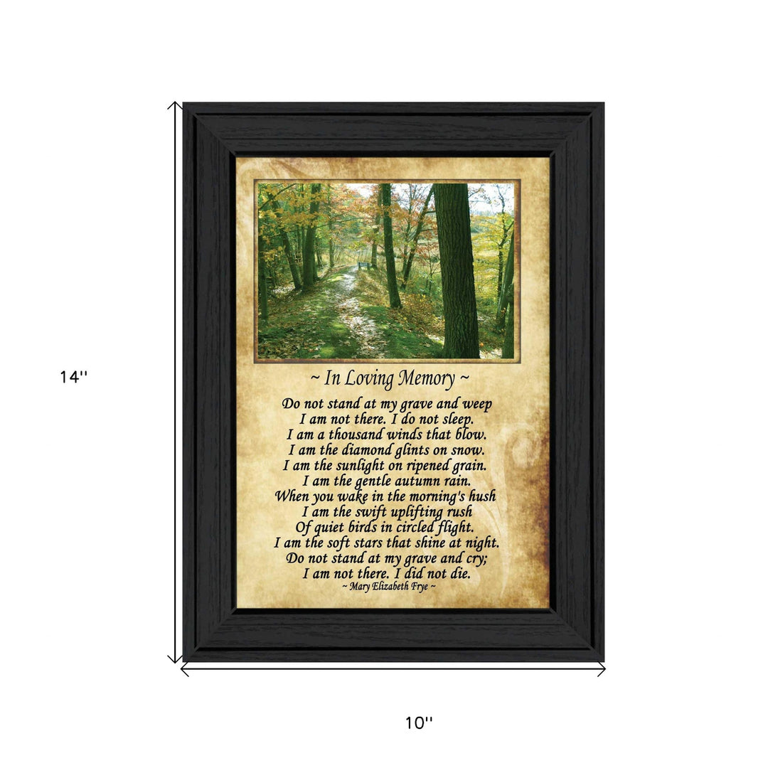 In Loving Memory 1 Black Framed Print Wall Art