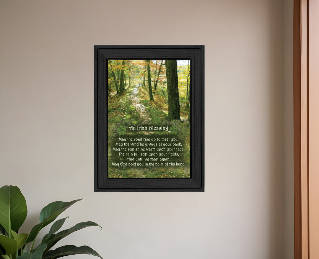 Irish Blessing Black Framed Print Wall Art