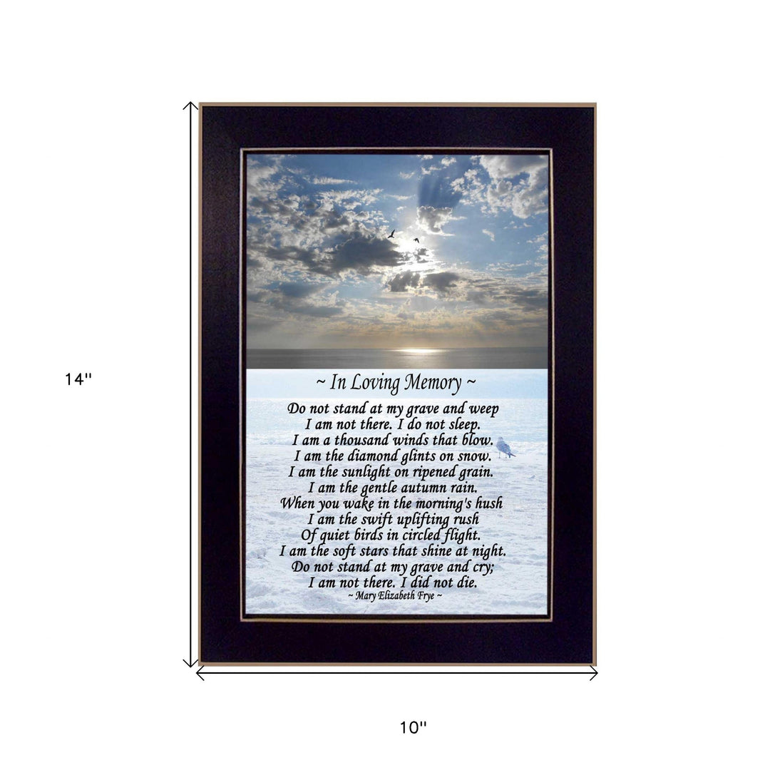 In Loving Memory 2 Black Framed Print Wall Art