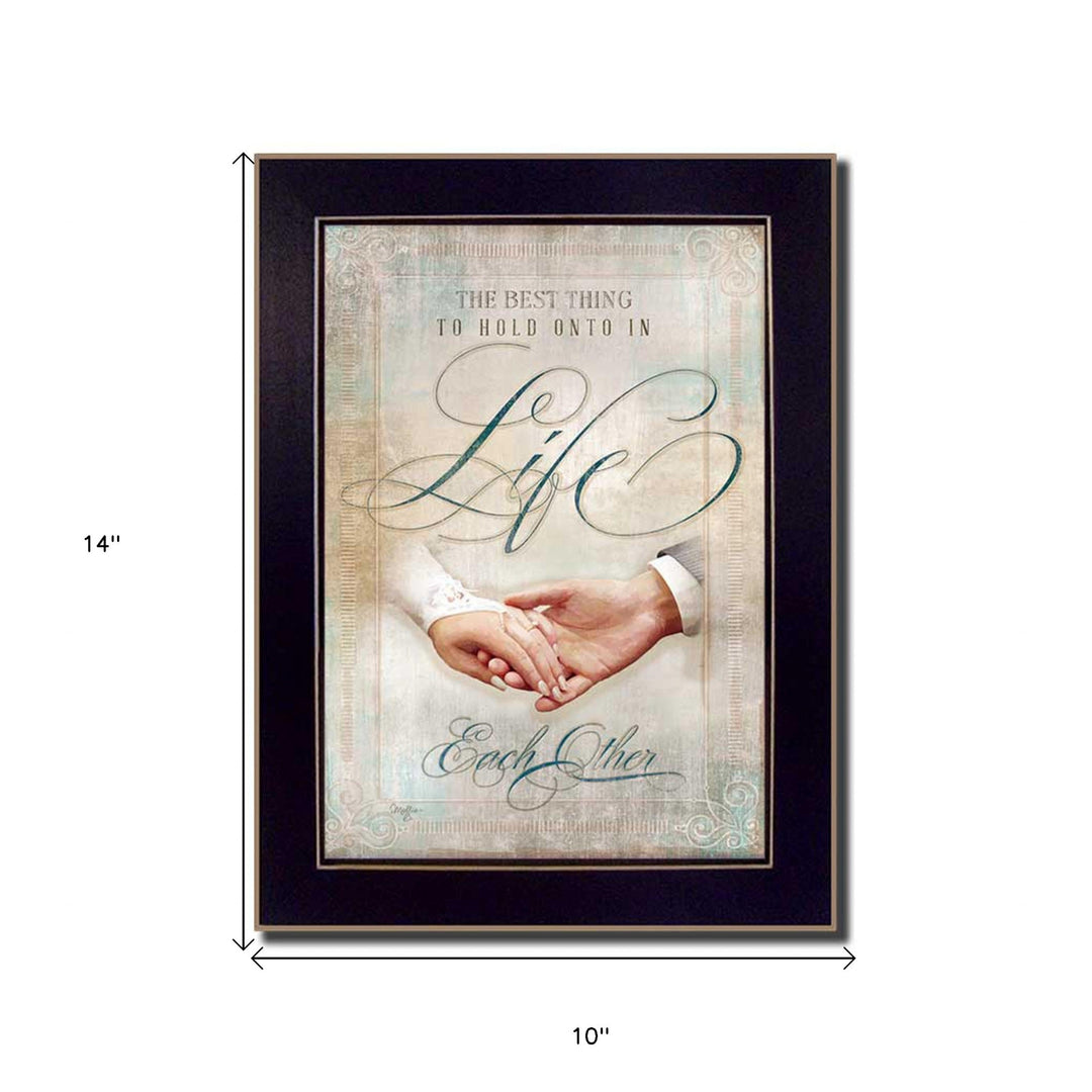 Each Other 1 Black Framed Print Wall Art