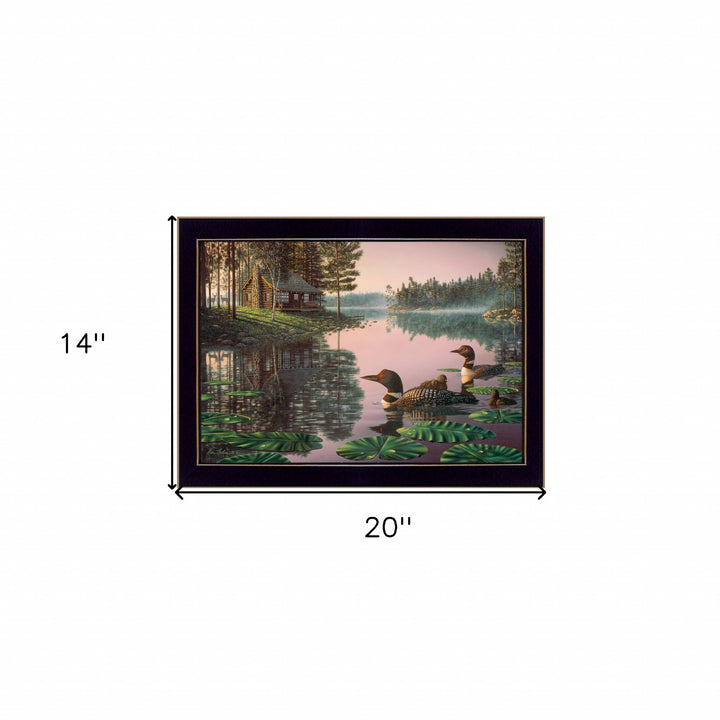 Northern Tranquility 1 Black Framed Print Wall Art