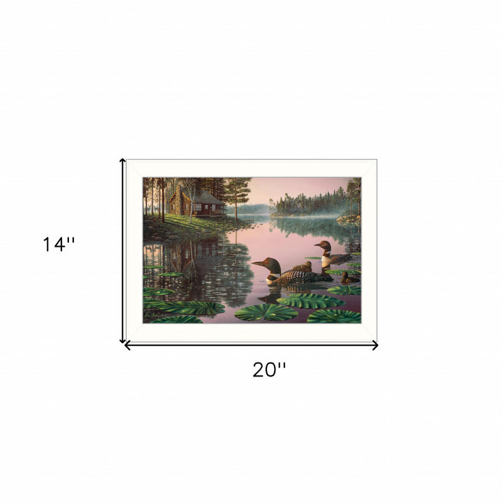 Northern Tranquility 2 White Framed Print Wall Art