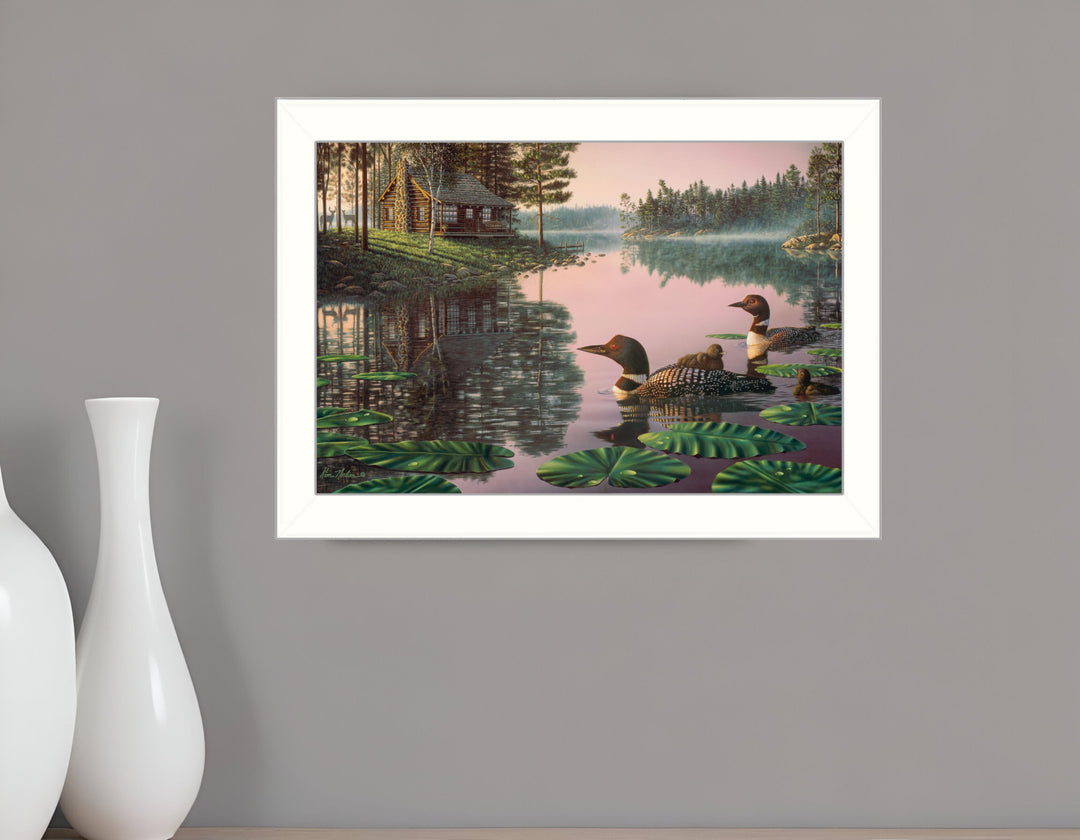 Northern Tranquility 2 White Framed Print Wall Art