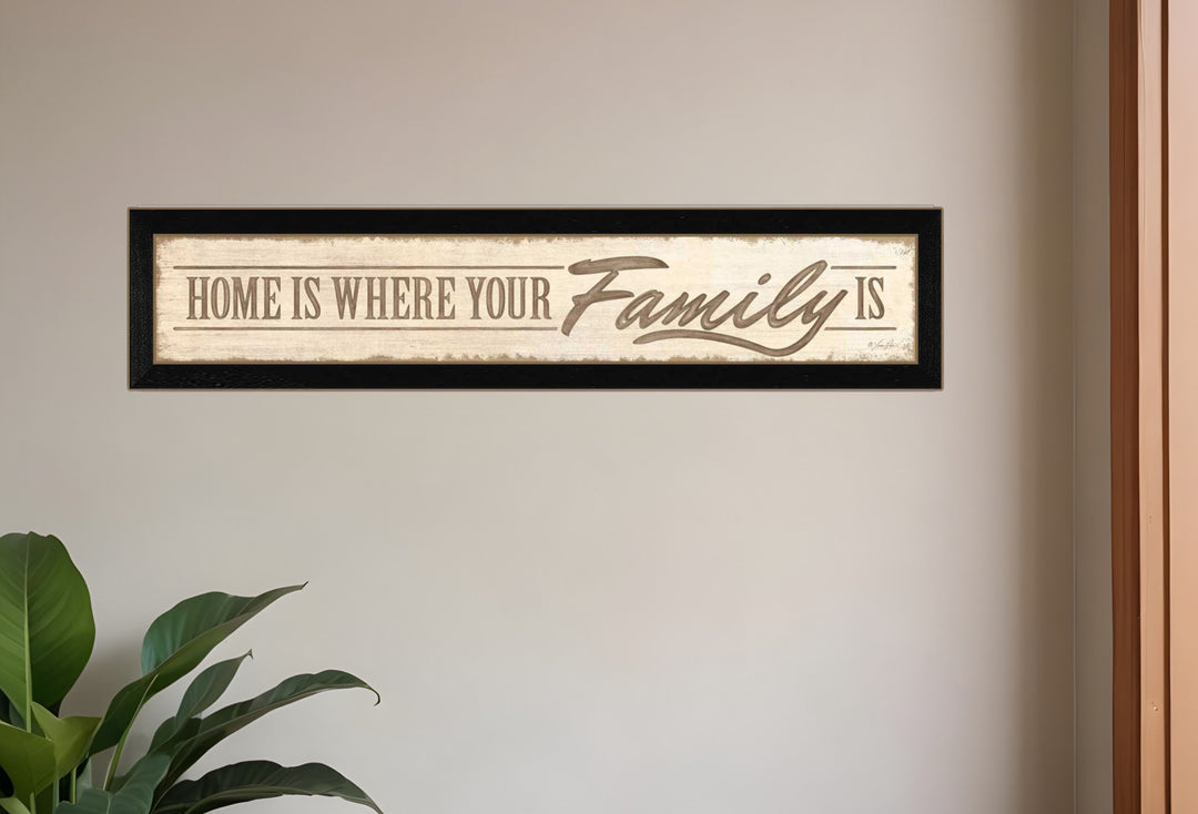 Home Is? 2 Black Framed Print Wall Art