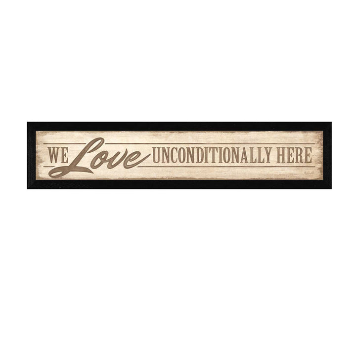 Love Unconditionally 1 Black Framed Print Wall Art