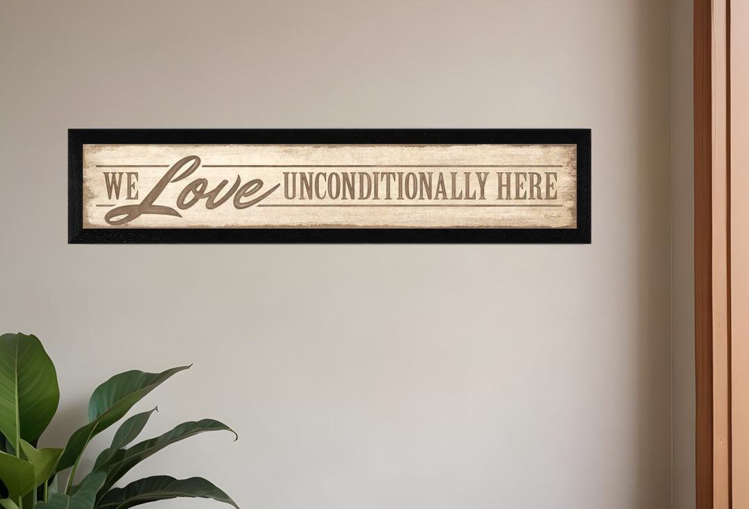 Love Unconditionally 1 Black Framed Print Wall Art