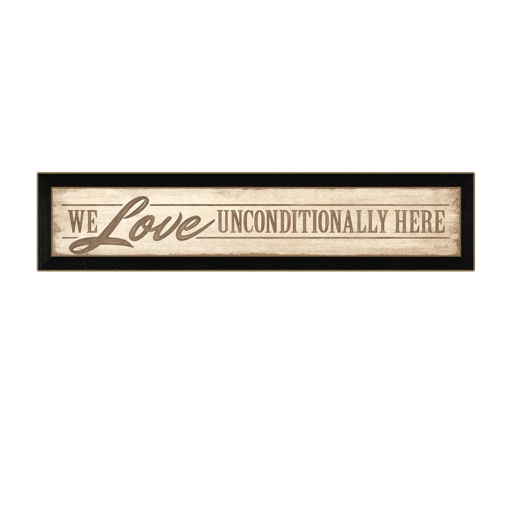 Love Unconditionally 2 Black Framed Print Wall Art