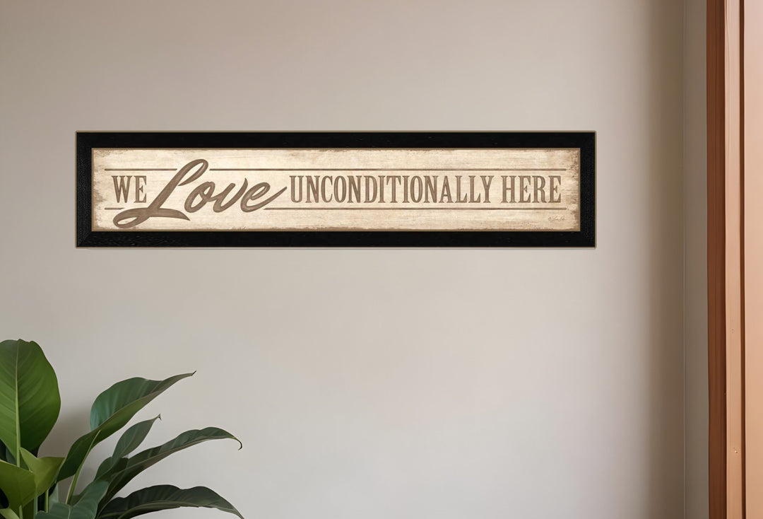 Love Unconditionally 2 Black Framed Print Wall Art