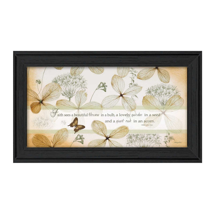 Faith Sees Black Framed Print Wall Art