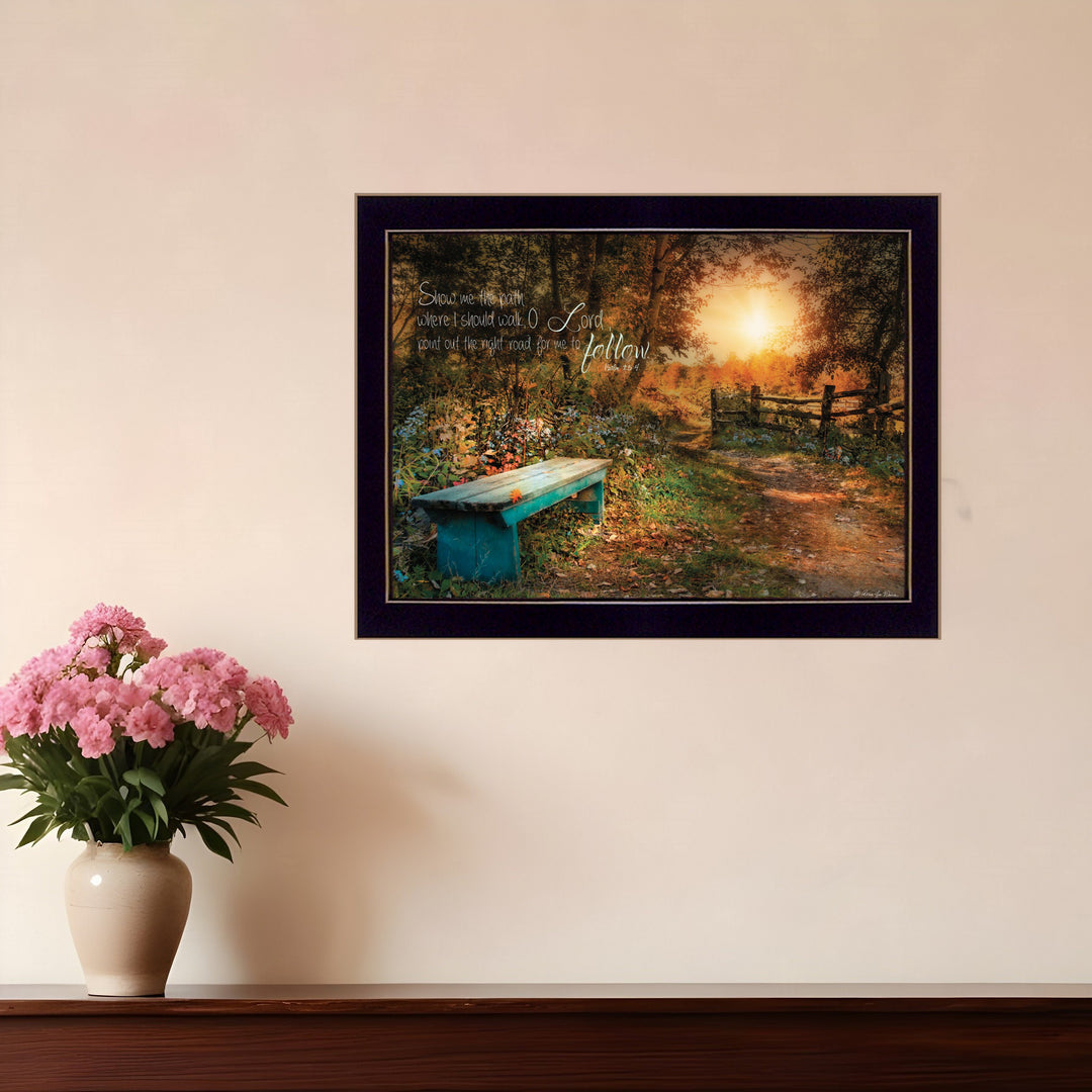 Show Me the Path 2 Black Framed Print Wall Art