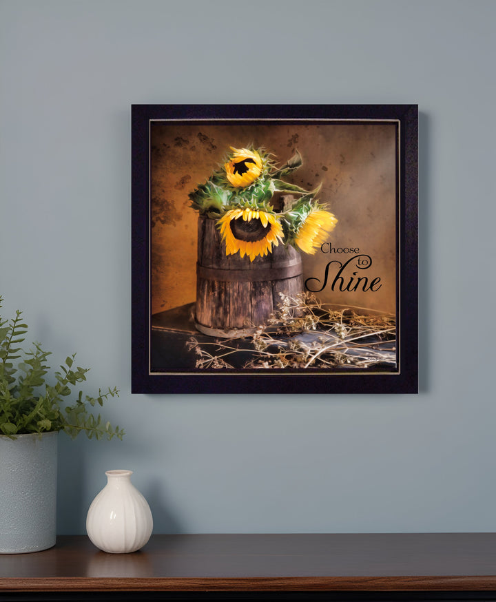 Choose to Shine Black Framed Print Wall Art