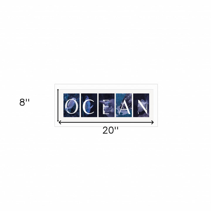 Ocean 2 White Framed Print Wall Art