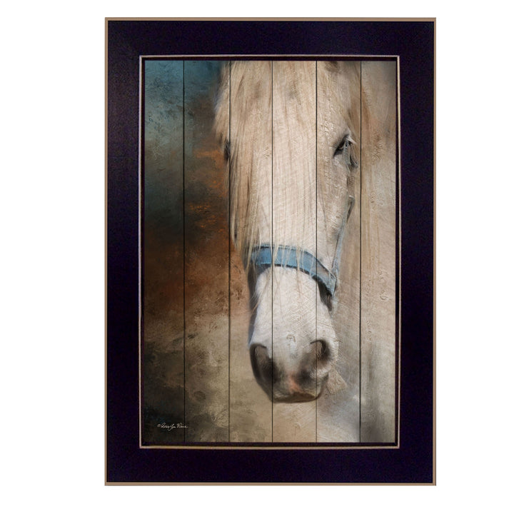 Old Gray Mare Black Framed Print Wall Art