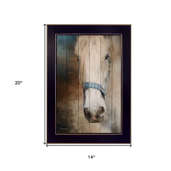 Old Gray Mare Black Framed Print Wall Art