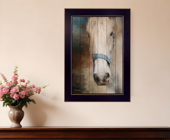 Old Gray Mare Black Framed Print Wall Art