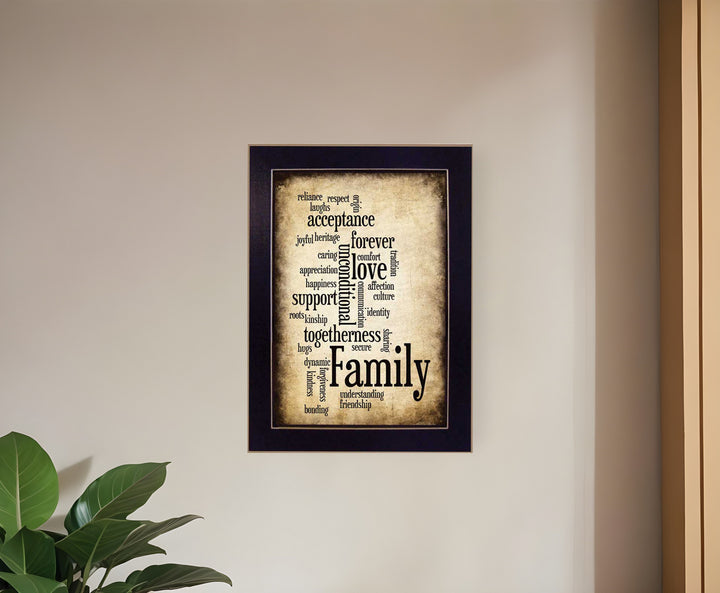 Family I Black Framed Print Wall Art