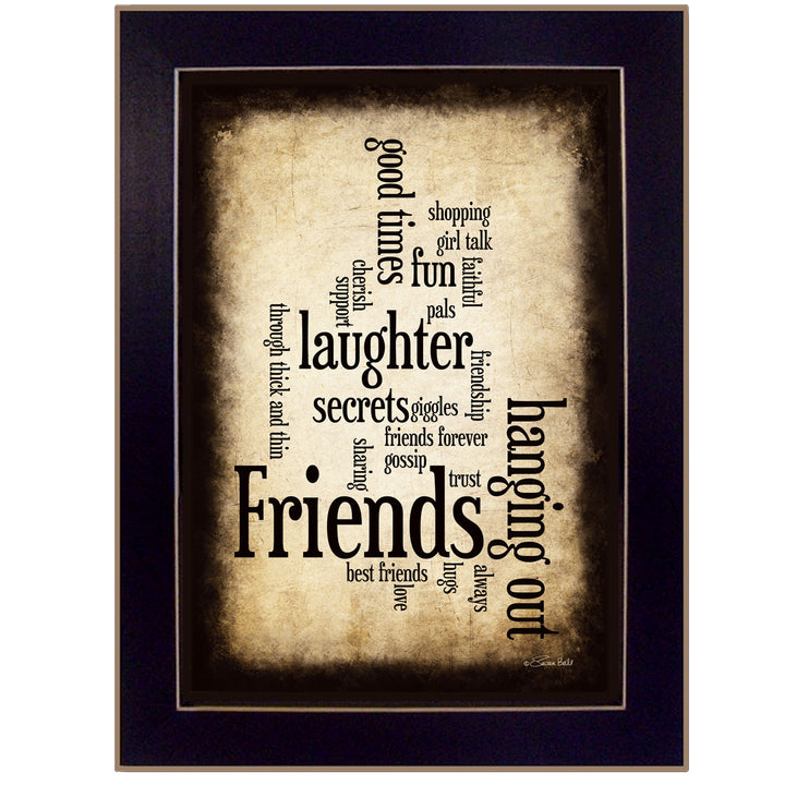 Friends I Black Framed Print Wall Art