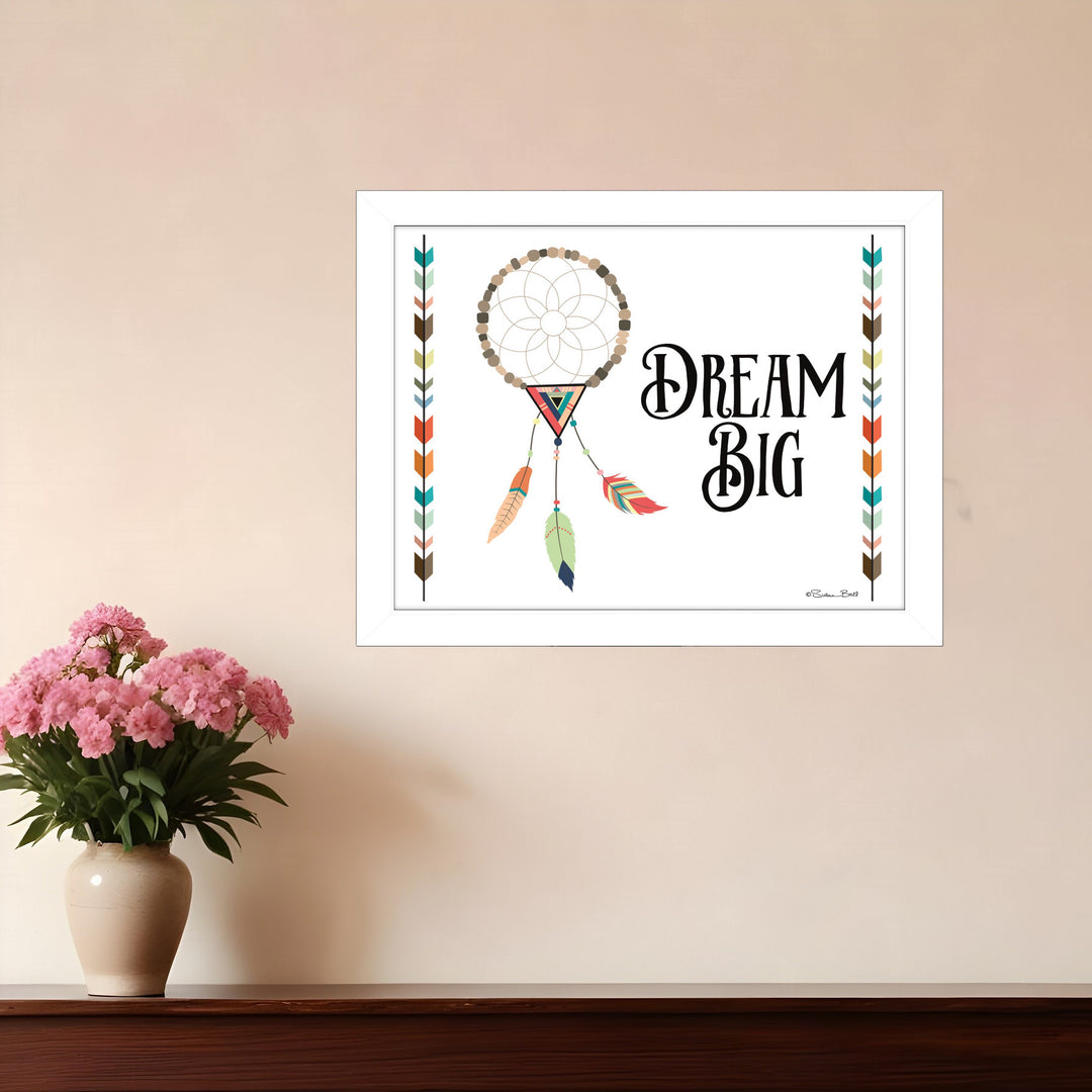 Dream Big 2 White Framed Print Wall Art