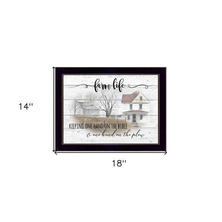 Farm Life 4 Black Framed Print Wall Art