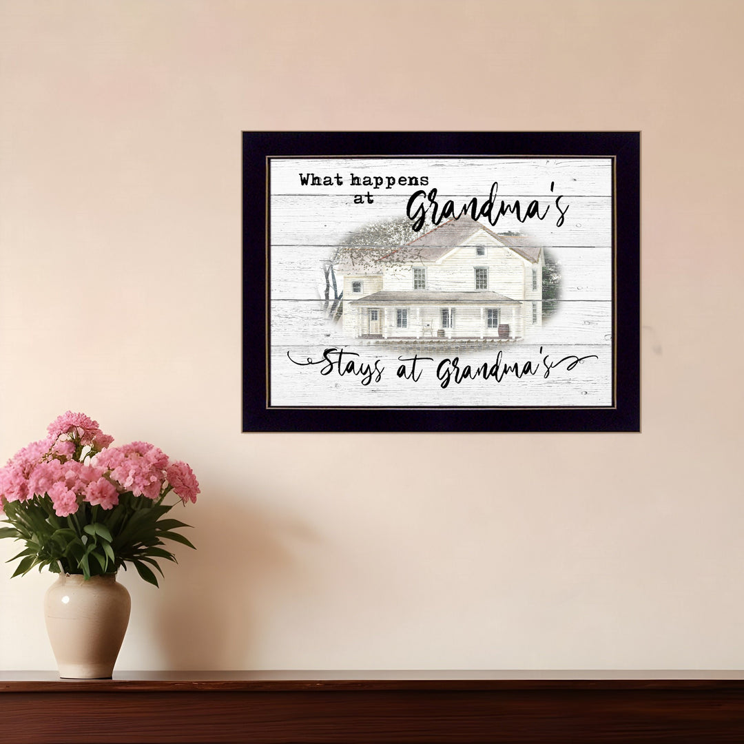 Stays at Grandmas 1 Black Framed Print Wall Art