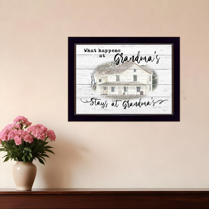 Stays at Grandmas 1 Black Framed Print Wall Art