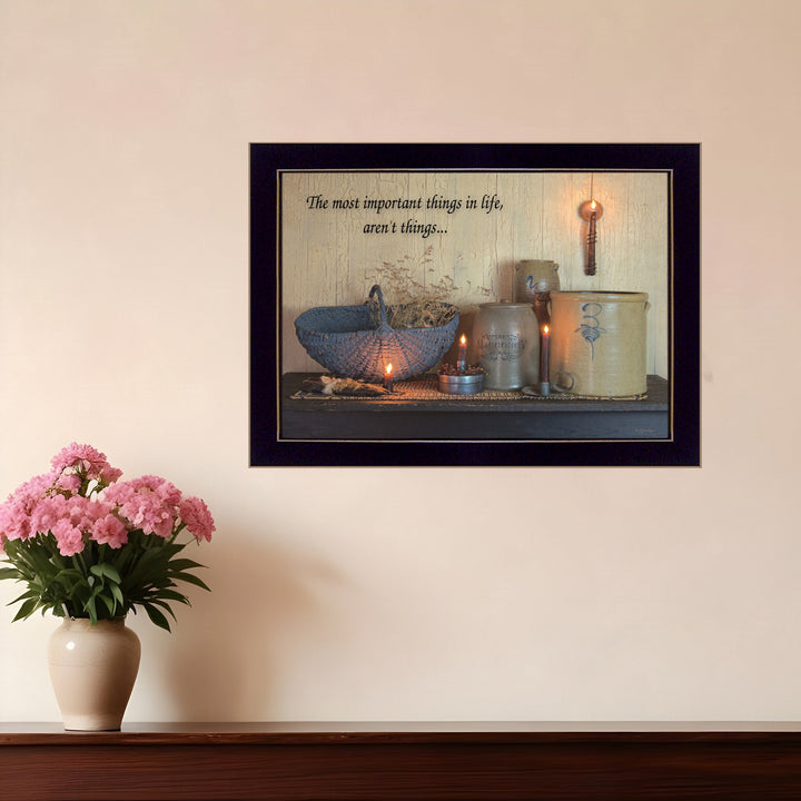 The Most Important Things 1 Black Framed Print Wall Art