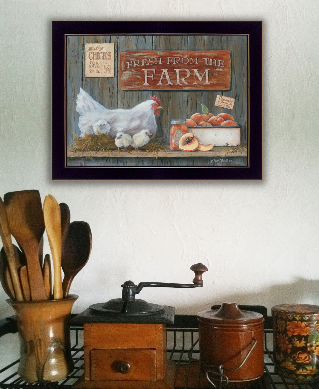 Fresh from the Farm 1 Black Framed Print Wall Art