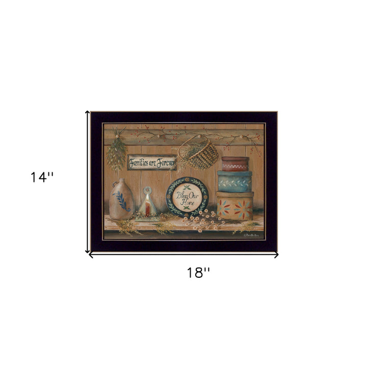 Treasures on the Shelf II 1 Black Framed Print Wall Art