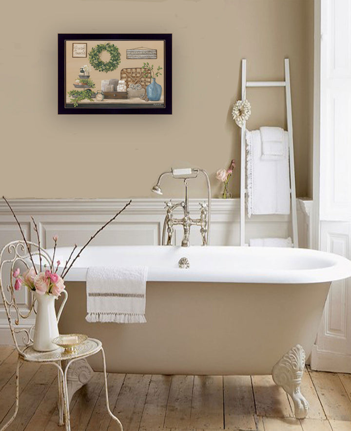 Farmhouse Bath I 1 Black Framed Print Bathroom Wall Art