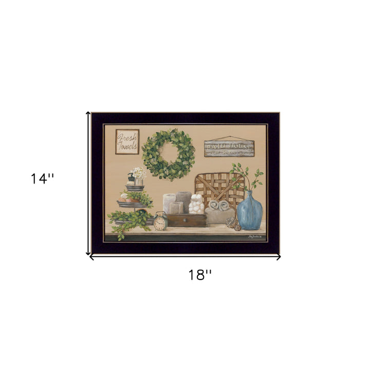 Farmhouse Bath I 1 Black Framed Print Bathroom Wall Art