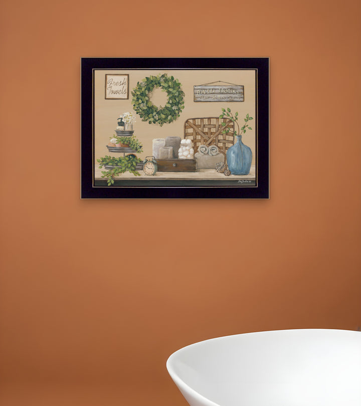 Farmhouse Bath I 1 Black Framed Print Bathroom Wall Art