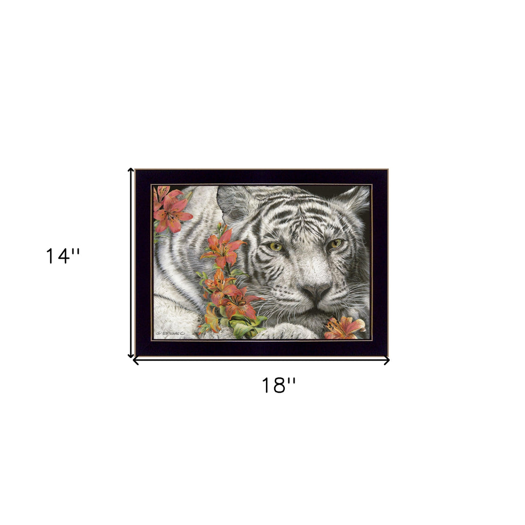 Tiger Lily 1 Black Framed Print Wall Art