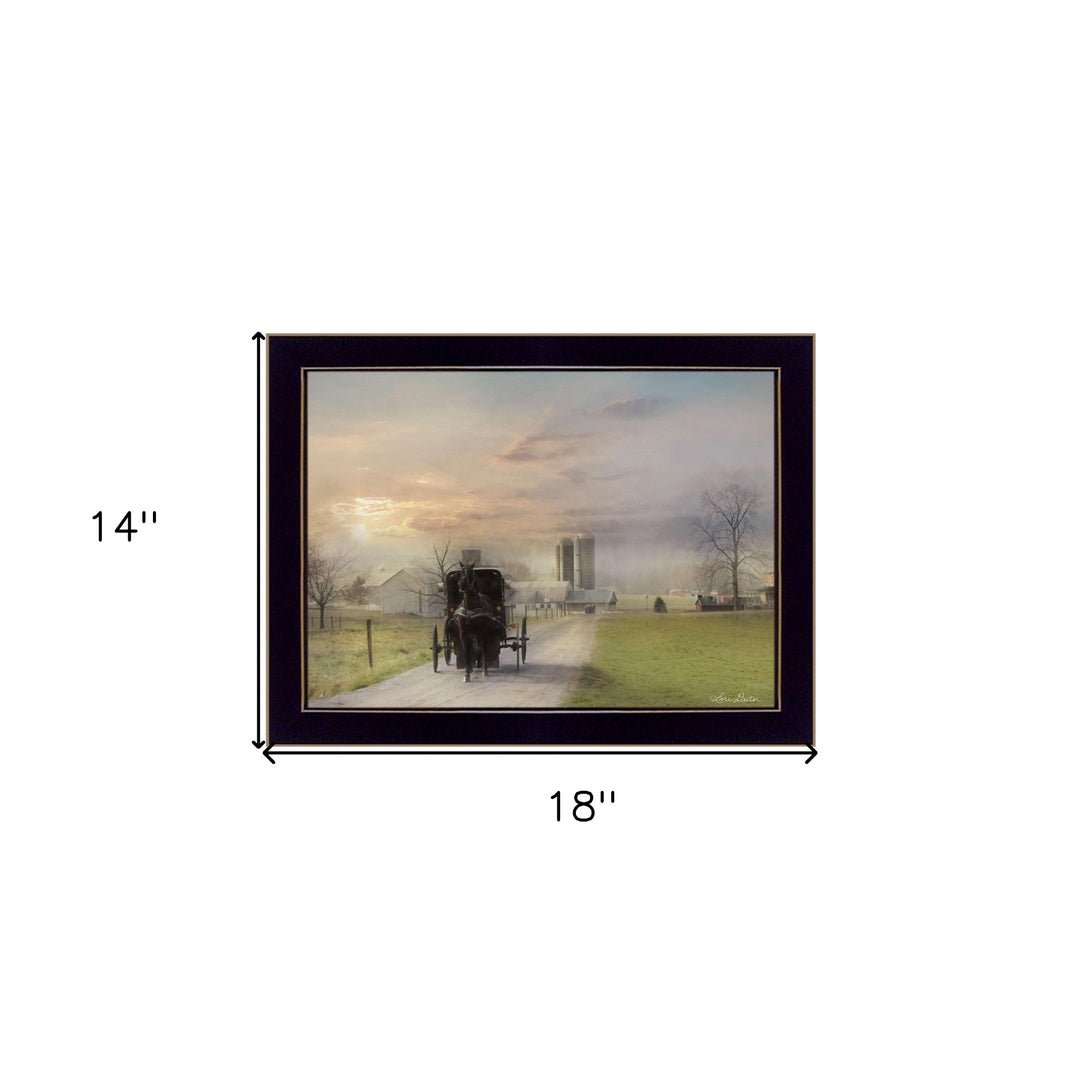 Morning Exercise 1 Black Framed Print Wall Art