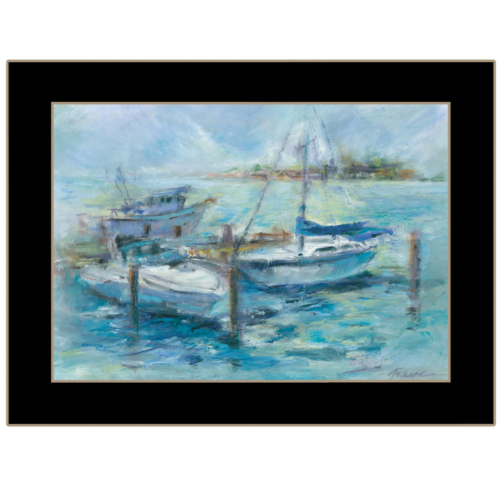 Dockside 1 Black Framed Print Wall Art