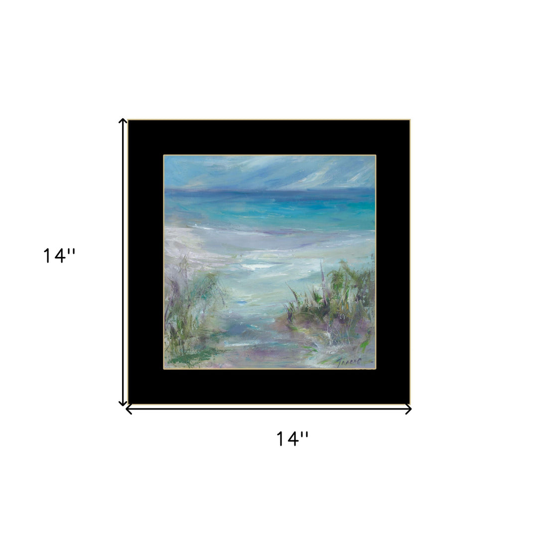 Blue Horizons Ocean View Black Framed Print Wall Art