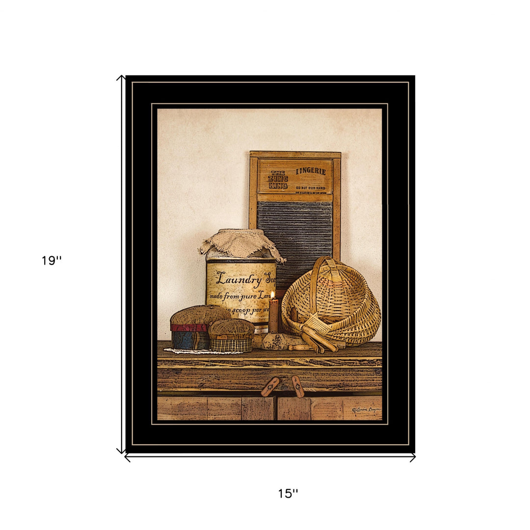 Laundry Soap 2 Black Framed Print Bathroom Wall Art