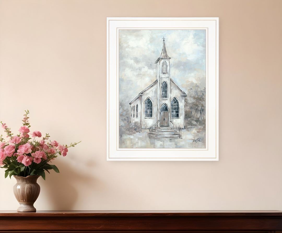 Faith 3 White Framed Print Wall Art