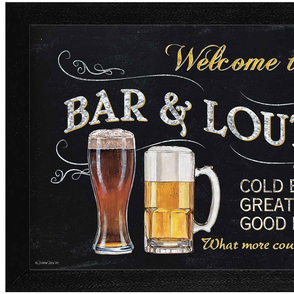 Welcome to Our Bar Black Framed Print Kitchen Wall Art