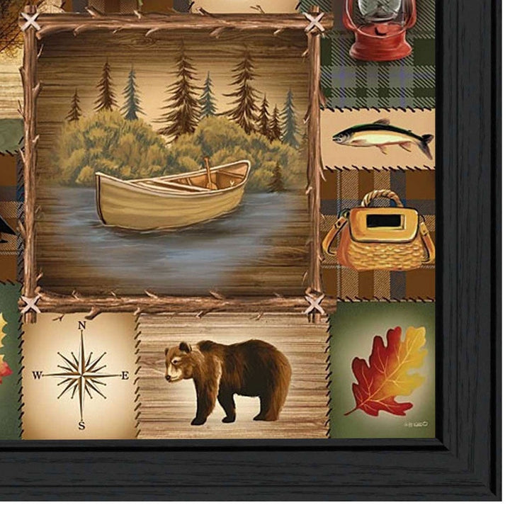 At the Lake 2 Black Framed Print Wall Art