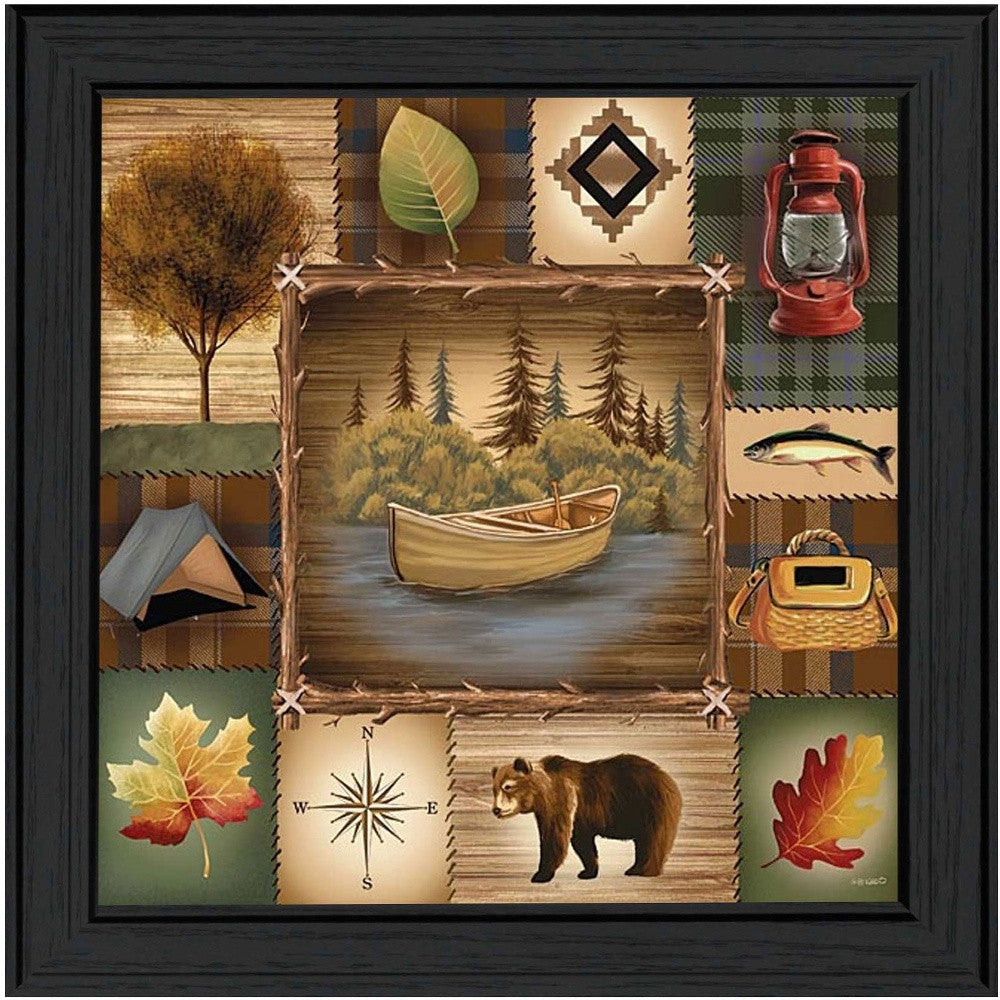 At the Lake 2 Black Framed Print Wall Art