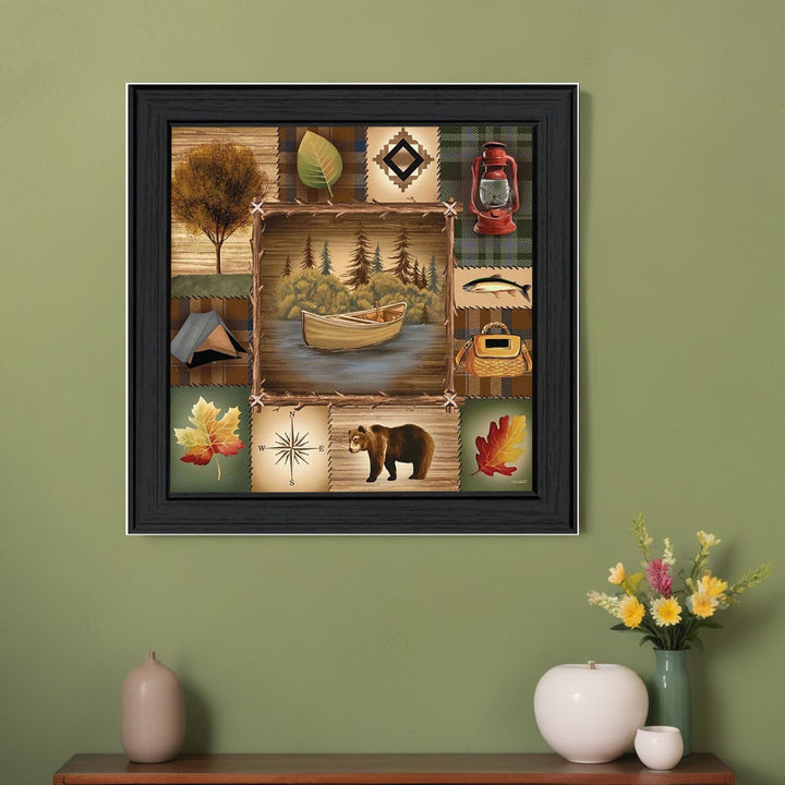 At the Lake 2 Black Framed Print Wall Art