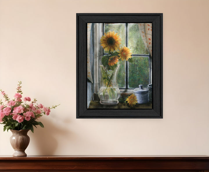 Morning Flower 2 Black Framed Print Wall Art