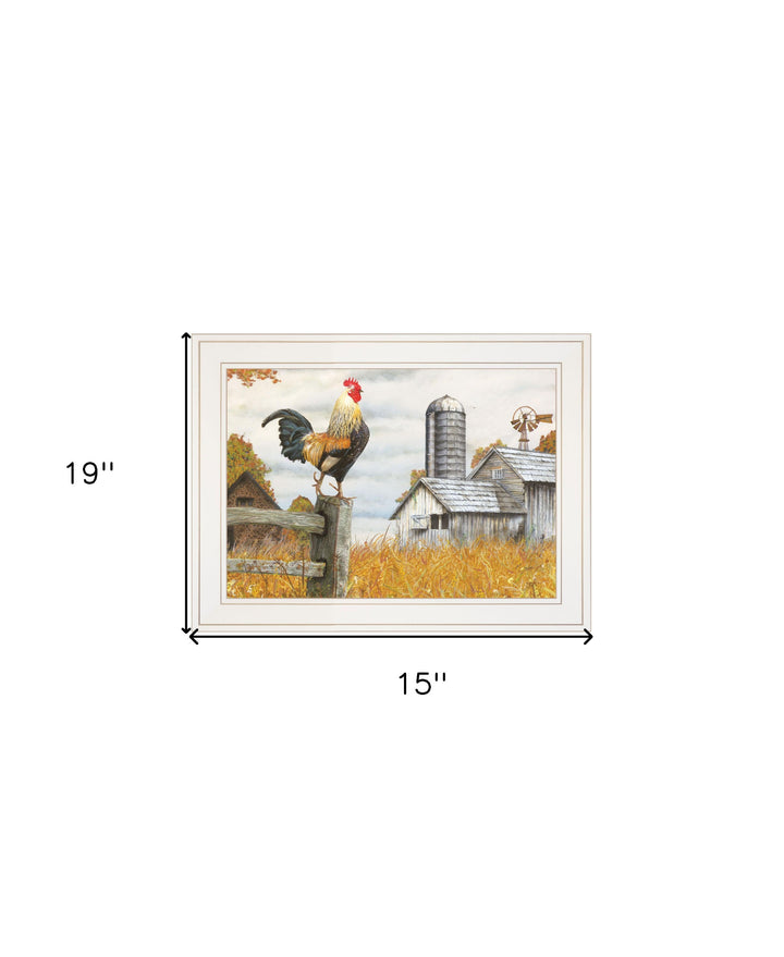 Down on the Farm II White Framed Print Wall Art