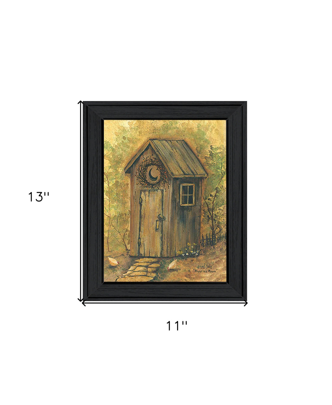 Reading Room 1 Black Framed Print Wall Art