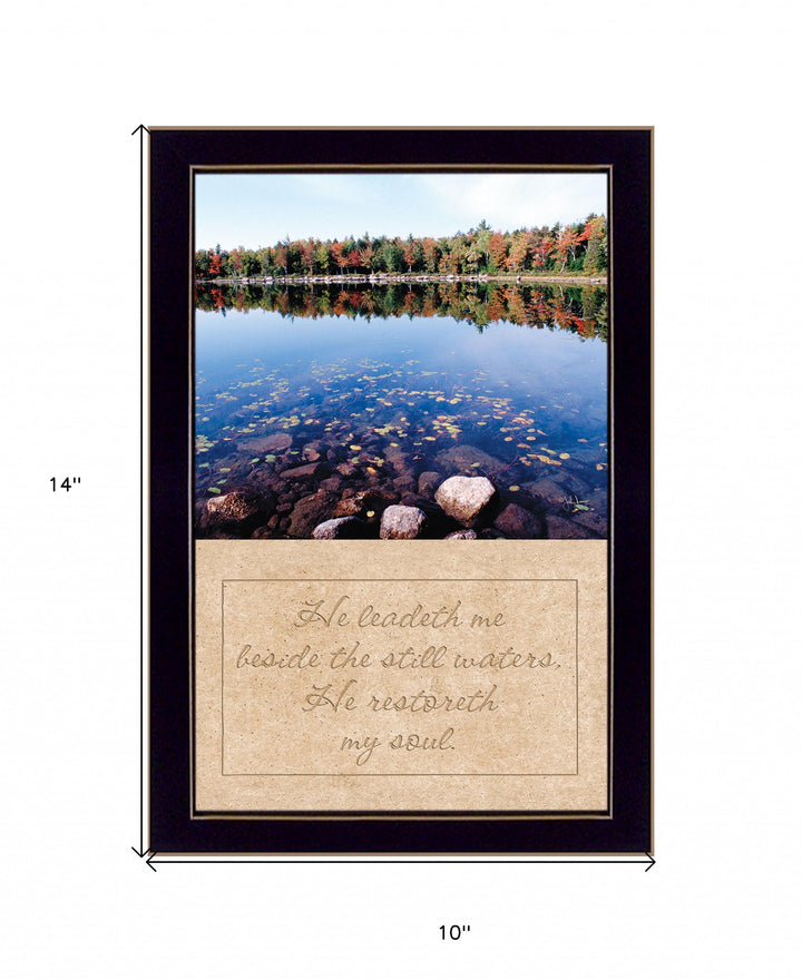 Still Waters Black Framed Print Wall Art